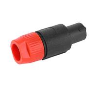 Sahgsa 10PCS Conector de Cable de Enchufe Speakon Impermeable de 4 Pines Conector de Altavoz de Audio Duradero para Puesta en Escena Rojo (Roja)