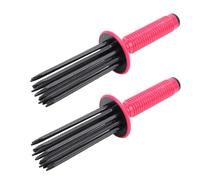 Sahgsa 2 PCS No Slip Curling Roll Peine - 17 Dientes Redondeados Estiler Voluminante | Herramienta de Peinado para el Cabello Rizado