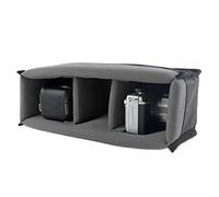 Sahgsa Bolsa Impermeable a Prueba de Golpes para Lente de Cámara DSLR, Caja de Partición Acolchada, Bolsa para Entusiastas de la Fotografía, Color Negro (Gris)