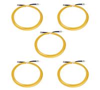 Sahgsa Cable de Fibra Óptica Cable de Extensión de Datos de Alta Velocidad de 3 Metros para Sistemas de Red, 5 Piezas ST a ST Recubrimiento LSZH Libre de Halógenos, Antienvejecimiento, para Varios