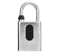 Sahgsa Candado de Huella Digital, Cerradura Fuerte de Aleación de Zinc con Bluetooth para Desbloqueo de Llave de Garaje de Puerta de Hierro