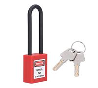 Sahgsa Candado Industrial de Seguridad Precisa con Viga de Nailon de 3 Pulgadas para Bloqueo de Mantenimiento de Equipos, Cerradura Anticorrosión de 6 Cilindros para Gestión de Ingeniería