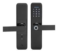 Sahgsa Cerradura de Puerta Inteligente con Desbloqueo de Contraseña y Huella Dactilar para, con Panel Táctil Retroiluminado para de Seguridad del Hogar