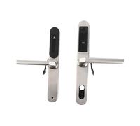 Sahgsa Cerradura inteligente para puertas con huellas dactilares, ajustable, para la seguridad doméstica con múltiples métodos de desbloqueo para apartamentos, oficinas, color plateado
