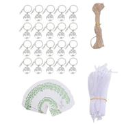 Sahgsa del Llavero del árbol genealógico: con Tarjetas, Bolsa de Organza y Cuerda de Cáñamo de 10 M | Favores de Fiesta para la Reunión, el Día de los Maestros y el Día de Acción de