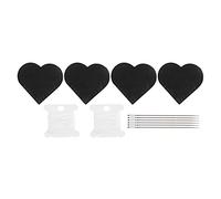 Sahgsa Esquina de Página Precisa Marcadores de Cuero en Forma de Corazón Parche Marcador Tela Hecha a Mano para Entusiastas de la Lectura Juego de 4 Piezas