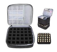 Sahgsa Estuche organizador de accesorios de uñas para 30 botellas, kit de almacenamiento de uñas, bolsa de almacenamiento de maquillaje para accesorios de uñas, doble capa, elevada