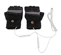 Sahgsa Guantes de Punto con Calefacción USB, Calentadores de Manos sin Dedos de Calentamiento Rápido para Hombres Que Escriben Deportes Al Aire (Macho GS24)