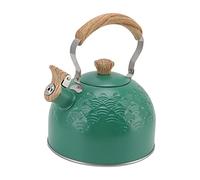 Sahgsa Hervidor de acero inoxidable de 2,5 L para la cocina, tetera con delicado patrón de nubes, adecuado para preparar té en un picnic al aire libre con la familia
