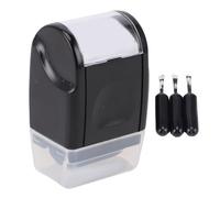 Sahgsa ID Protector Roller - Sello de prevención con 3 recambios intercambiables, pequeño robo de identidad portátil, color negro
