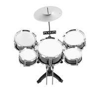 Sahgsa Juego de batería Jazz para niños pequeños, soporte de tambor ajustable, colorido juego de juguetes, promueve la creatividad y la coordinación. Instrumento musical ideal para principiantes a