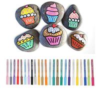 Sahgsa Juego de Rotuladores No Tóxicos de 12 Colores para Proyectos de Arte, Herramienta de Pintura Impermeable para Niños y Adultos (24 colores)