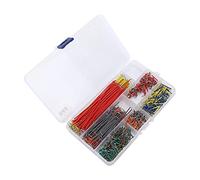 Sahgsa Kit de 840 cables de conexión flexibles con conectores de colores, práctico para experiencias de comunicación informática y electrónica, sin soldadura necesaria