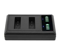 Sahgsa Pantalla LCD Cargador de Batería de Cámara con Concentrador de Carga Rápida Doble para Cámara EN-EL23 Mini Cargador Dual Portátil para Fotografía de Viajes Al Aire Libre Plástico 2.3 Oz