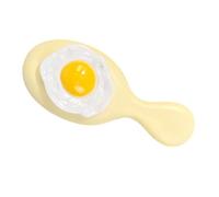 Sahgsa Peine plegable para cojín de aire, diseño de huevo frito, mini 2 en 1, peine de pelo con espejo