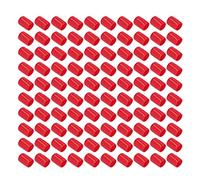 Sahgsa Protector de Rosca de Tornillo Rojo de PVC, Cubierta de Tapa de Extremo Retardante de Llama para Juntas de Tuberías Hidráulicas, 100 Uds. (12mm)