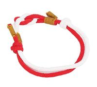 Sahgsa Pulsera de Pareja Trenzada de Cuerda, Ajustable, Bicolor, Delicada Cuerda Tejida a Mano para Amantes, Boda, Cena, Fiesta, Prometida, 1 Pieza de Nailon (Rojo)