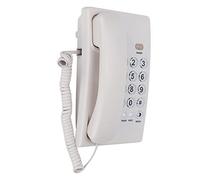 Sahgsa Teléfono con Cable de Escritorio con Botones Grandes con Función Intermitente para última Llamada, Teléfono Fijo Multifuncional para Hotel de Oficina en Casa, Material ABS (Blanco)