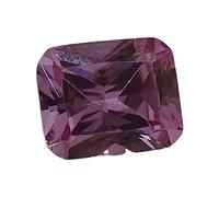 Sahiba Gems 6 quilates/6,50 ratti/1 pieza de circonita cúbica de amatista púrpura claro de corte esmeralda (circonita) brillo puro, color morado claro, tamaño libre, cristal, circonita cúbica, free