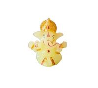 Sahishnu Online & Marketing Pequeña estatua de Ganesha, mini ídolo de Ganesha, ídolo de coche Ganesha verde (Mukut)