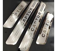 SAHODIYI 4 Piezas Pegatina para Umbral de Coche para Renault Captur 2024 2023 2022 2021 2020 2019, Acero Inoxidable Protector Umbral Puerta Coche Decoración Accesorios