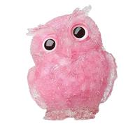 Sahoottie Adorno de búho rosa de 2.4 pulgadas, regalo de decoración de cristal para mujeres, amantes, dormitorio rosa, accesorios de escritorio, figura de cuarzo rosa