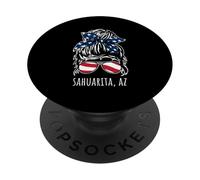 Sahuarita AZ - Gafas de Sol con diseño de moño desordenado PopSockets PopGrip Adhesivo