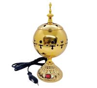 Sahumerio Metálico,Quemador De Ámbar Árabe | Estuche de Oud para Incienso Árabe Decoración de Sala y Meditación