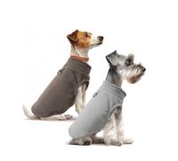 Sahunfri Paquete de 2 jerséis para Perros, cálidos y Suaves, suéteres de Forro Polar para Gatos y Perros pequeños, Chaqueta de Invierno para pequeños (Gris+marrón, Small)