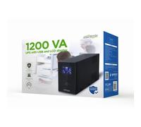 Sai Gembird 1200VA Batería de Plomo Ácido VRLA Onda Sinusoidal Modificada LCD USB AVR