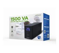 SAI GEMBIRD con USB y display LCD 1500 VA negro