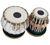 SAI Musical s Juego de mesa, 3 Kg Designer Chrome Copper Bayan, Sheesham Dayan Tabla, Profesional Delhi Tabla Drums, Bolsa acolchada, Libro, Martillo, Cojines y Funda