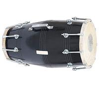 SAI Musicals Dholki, Negro, Madera de Mango, Atornillado, Llave de carraca, Bolsa acolchada, Instrumento de tambor Dholak (PDI-FJ)