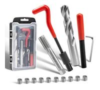 SAIBOO Kit de Reparación de Rosca M14x1.25 mm, Herramientas de Reparación de Rosca incluye Insertos de Rosca Brocas Machos de Roscar Herramientas de Montaje Rompevástagos