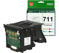 SAIBOYA 711 - Kit de cabezal de impresión remanufacturado (C1Q10A) de repuesto para trazador de gran formato HP 711 DesignJet T530, T525, T520, T130, T125, T120 y T100