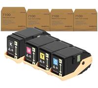 SAIBOYA Cartucho de tóner remanufacturado de repuesto para impresora 7100 106R02605 106R02599 106R02600 106R02601 Xerox Phaser 7100 7100DN 7100N (paquete de 4)