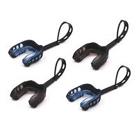 SaiDeng 4 protectores bucales de fútbol con cordón, protector bucal deportivo profesional para boxeo, MMA, gafas y baloncesto, todos los deportes de contacto para adultos y jóvenes, 2 piezas azules +