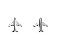 SaiDian Broche de avión, diseño de avión con sonrisa, pequeño broche de solapa para mochila, camisa, bolsa, accesorios, 2pcs, Metal, Cristal