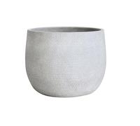 SaiDuoDuo Maceta de cerámica Barcelona, jardineras con Orificio de Drenaje Platillo Depósito para Plantas de Interior y Exterior Flores,Blanco,L