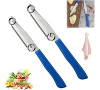 SAIFEIS Quick Slicing Knife, 2024 New 3 in 1 Multifunctional Fruit Peeling Knife with Removable Spring, Lightweight Household Kitchen Fruit ruit Knife (2PCS)