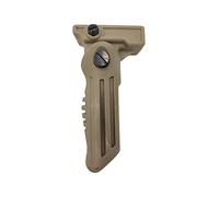Saigo Defense Accesorio de Airsoft - Asa Plegable para réplicas de Rifles y Otros Modelos - Compatible con raíles de 20mm - Color: Desierto (Tan) - Material: Plástico polímero de Alta Resistencia