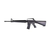 Saigo Defense Fusil Airsoft M16-A2 / Modelo de Muelle/Disparo único/Material: Plástico de Alta Resistencia/Color: Negro/Potencia 0,5 Julios
