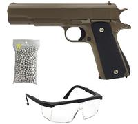 Saigo Defense Pack Muelle Airsoft Estilo Pistola 1911 / Colores: Negro y Tan (Desierto) / Material: Metal/Potencia 0.3 Joule/Suministrado con Accesorios
