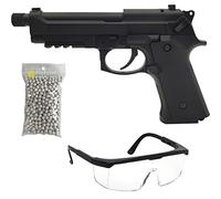 Saigo Defense Pack Pistola Electrica Airsoft AEP / CM132S Automatica/Un Disparo y Ráfaga/Negra/Plastico ABS y Metal/Potencia 0.5 Joule/Se suministra con Accesorios