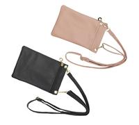 SAIIURV 2 Piezas Bolso de Teléfono Móvil para Mujer Piel Sintética Universal Bolsillos Ligeros Mini Bolso Bandolera Pequeño para Teléfono Celular con Correa Ajustable para Citas Paseos Compras