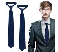 SAIIURV 2 Piezas Corbatas para Hombre, 8cm Corbata de Color Solido, Mens Tie Classica de Hecho a Mano, Accesorios Ropa Hombre para Celebraciones, Eventos, Corbatas Bodas, Fiestas, Empresarios (Azul)