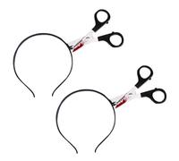 SAIIURV 2 Piezas Diadema de Halloween con Tijeras Sangrientas en La Cabeza, Diademas de Zombis, Diadema de Tijeras Aterradoras, Artículo de Broma Sangrienta, Diademas para Carnaval de Halloween (2)