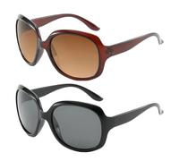 SAIIURV 2 Piezas Gafas de Sol Polarizadas de Gran Tamaño para Mujer, Marco Grande Moda Clásico Retro Oversized Protección UV400 Cuadradas Lentes de Sol big Sunglasses para Conducir Playa Viajar