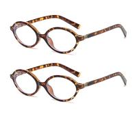 SAIIURV 2 piezas Gafas de sol redondas, vintage Style, gafas retro, gafas de sol de fiesta, con estampado de leopard