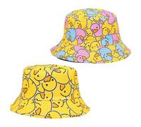 SAIIURV 2 Piezas Pato Sombrero de Pescador para Mujer Hombre, Reversible Bucket Hat Gorro Pescador para Adolescentes, Verano Sun Sombrero de el Sol de Playa de Plegable para Cámping Viajee
